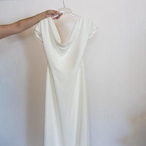 Amsale Corinne Ivory Crepe Bridal/Bridesmaid Gown - Size 16